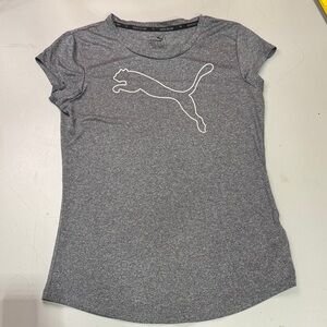 Puma Women's Heather Gray Short Sleeve Dry Tee